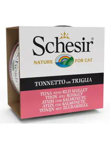 ⁨SCHESIR in jelly Tuna with red mullet - wet cat food - 85 g⁩ at Wasserman.eu
