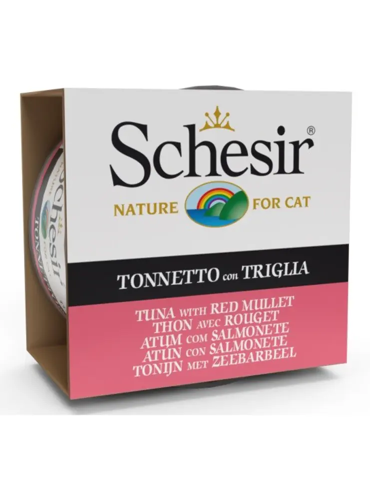 ⁨SCHESIR in jelly Tuna with red mullet - wet cat food - 85 g⁩ at Wasserman.eu