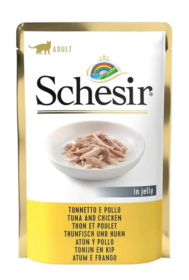 ⁨SCHESIR in jelly Tuna with chicken - wet cat food - 85 g⁩ at Wasserman.eu