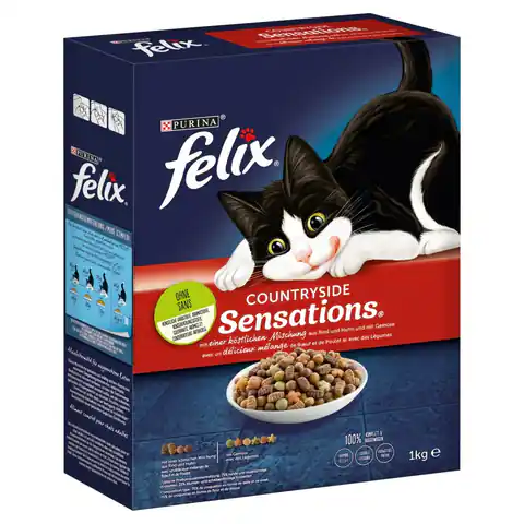 ⁨PURINA Felix Countryside Sensations Beef - dry cat food - 1kg⁩ at Wasserman.eu