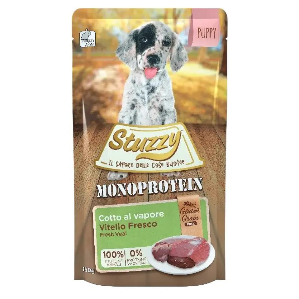 ⁨STUZZY dla psów Grain Free Monoprotein Cielęce dla Szczeniąt 150g⁩ w sklepie Wasserman.eu