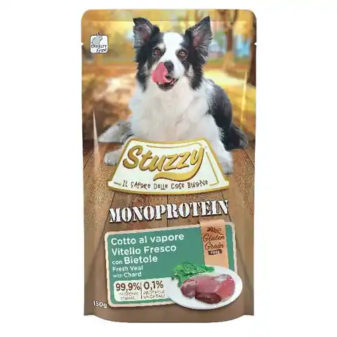 ⁨STUZZY Monoprotein Veal with chard - wet dog food - 150 g⁩ at Wasserman.eu
