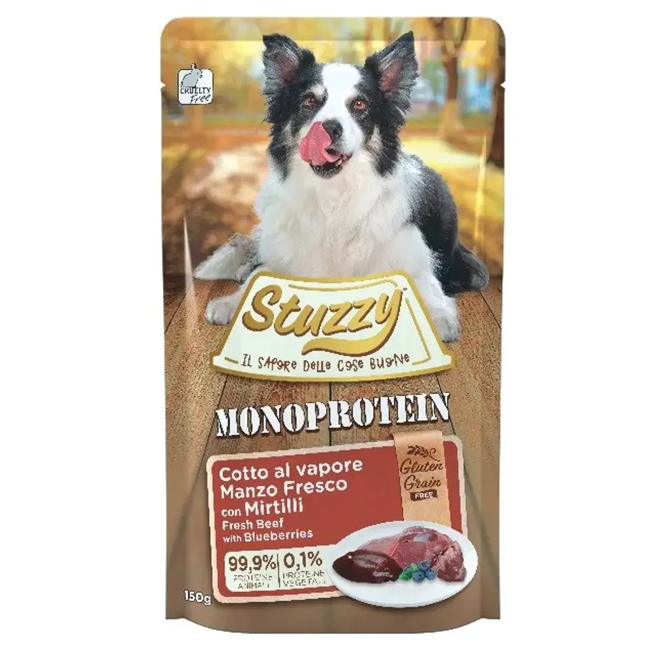 ⁨STUZZY Monoprotein Beef with blueberries - wet dog food - 150 g⁩ at Wasserman.eu