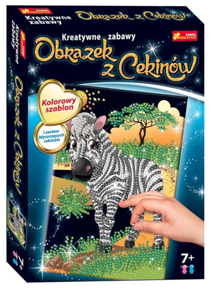 ⁨ZEBRA PICTURE OF SEQUINS CREATIVE FUN RANOK⁩ at Wasserman.eu