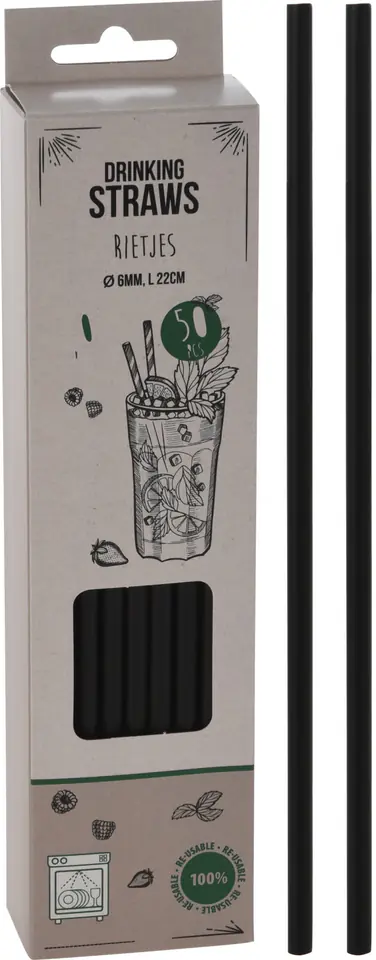 ⁨ZESTAW 50 SŁOMEK DO PICIA PP 0,6x22cm⁩ w sklepie Wasserman.eu