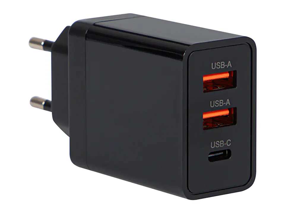 ⁨Ładowarka sieciowa gniazdo USBx2 + USB-C QC 30W⁩ w sklepie Wasserman.eu