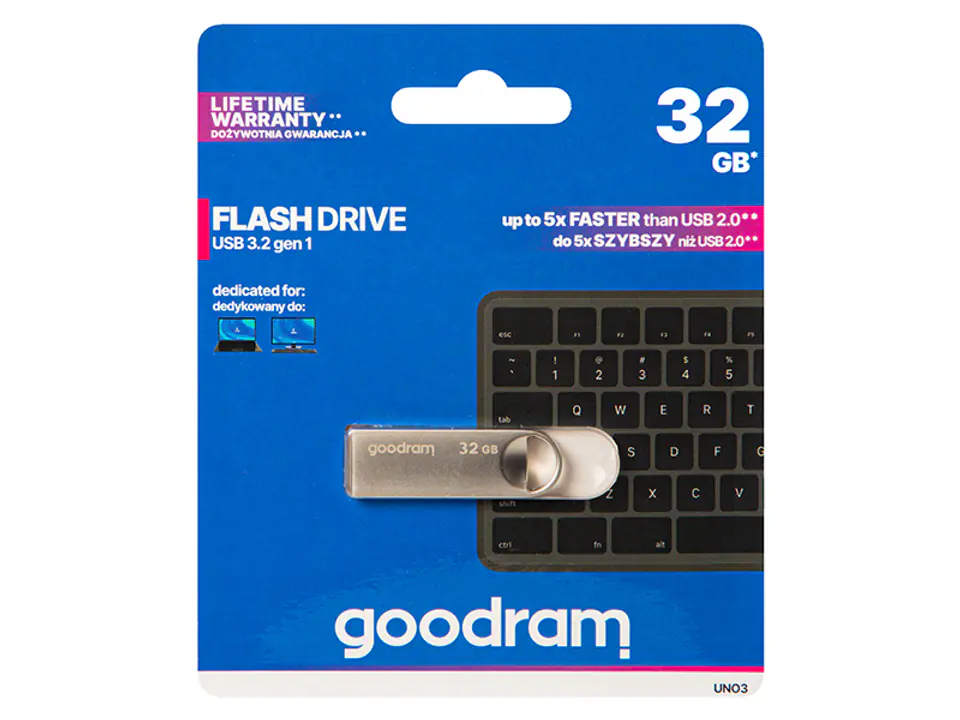 ⁨66-321# Pendrive  32gb goodram uno3 usb3.2⁩ w sklepie Wasserman.eu