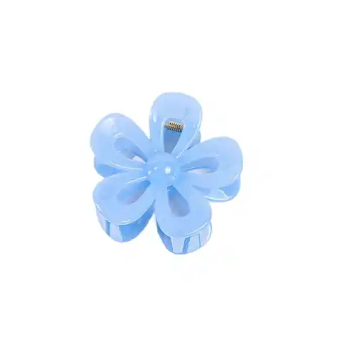 ⁨Spinka do włosów klamra niebieska XL kwiat 6,5 x 7cm SP276N⁩ w sklepie Wasserman.eu