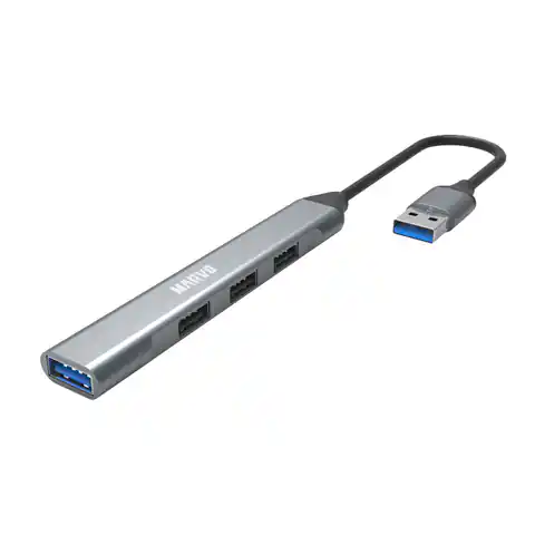 ⁨USB (3.0) hub 4-port, UH-ATC01, metalowy, Marvo⁩ w sklepie Wasserman.eu