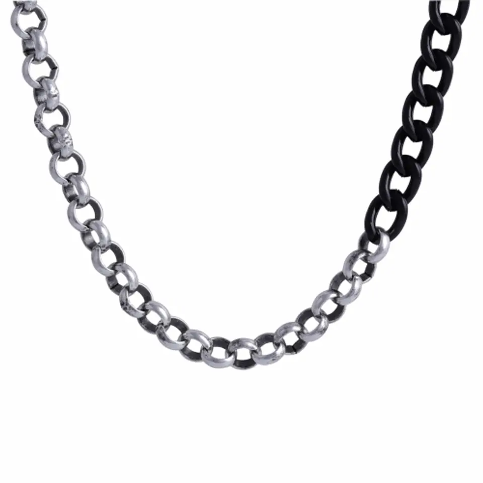 ⁨Men's chain necklace (C22/MEN/46AG CZ)⁩ at Wasserman.eu