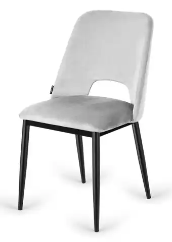 ⁨Krzesło tapicerowane GOTI GREY VELVET⁩ w sklepie Wasserman.eu