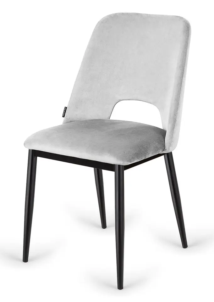 ⁨Krzesło tapicerowane GOTI LIGHT GREY VELVET⁩ w sklepie Wasserman.eu