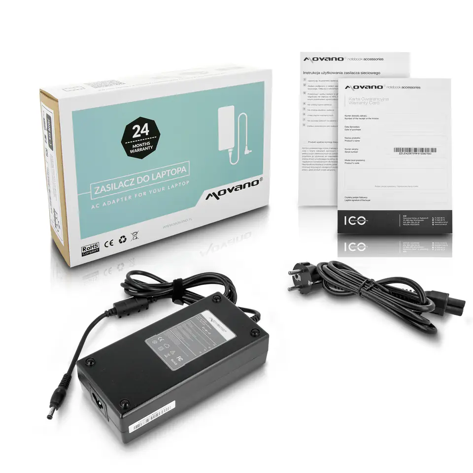 Zasilacz Movano 19v 9.5a (5.5x2.5) 180W do Asus w sklepie Wasserman.eu