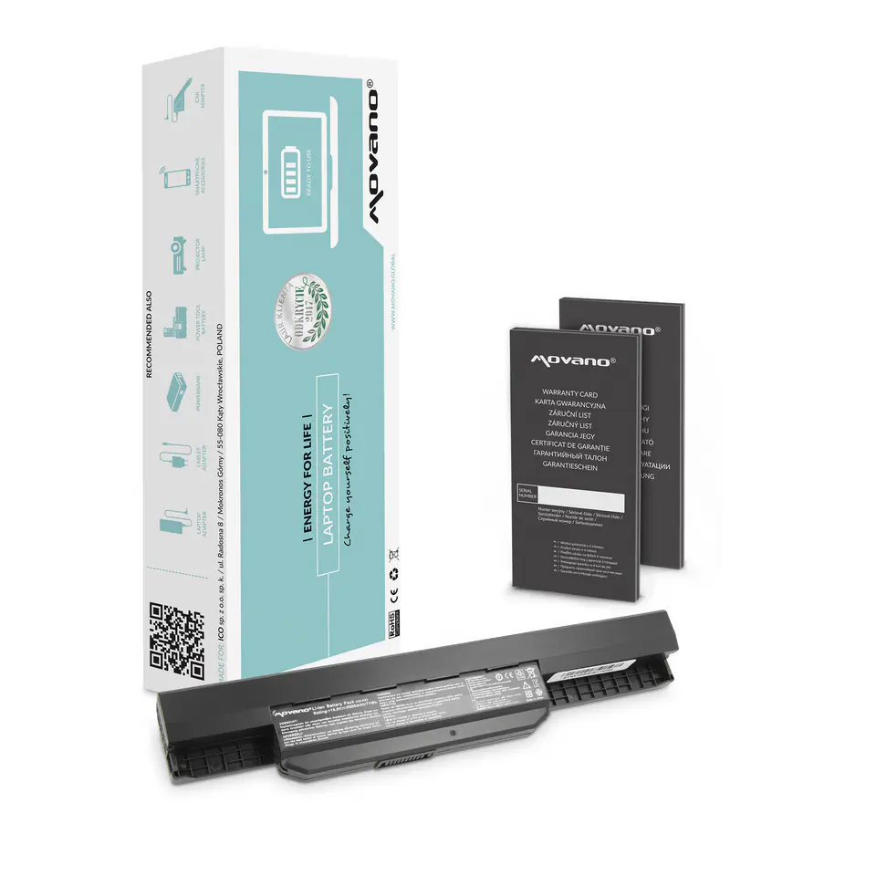 Bateria Movano do Asus A53, K53 (6600mAh) w sklepie Wasserman.eu