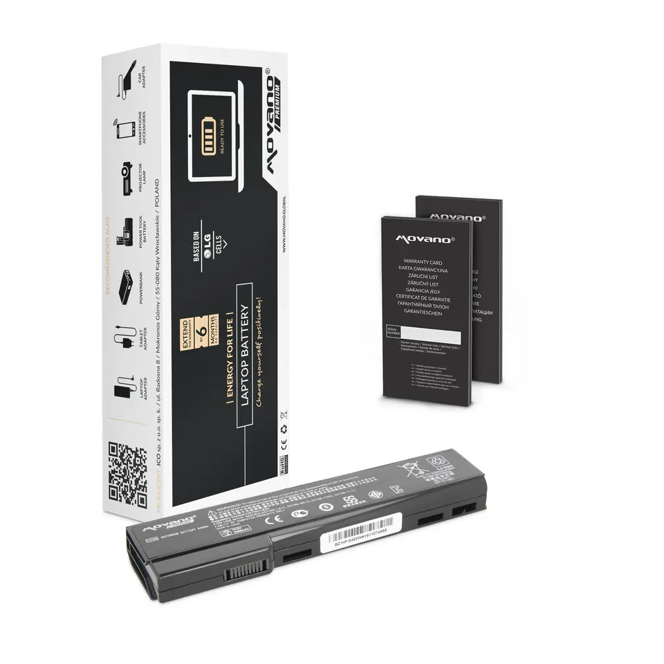 ⁨Bateria Movano Premium do HP EliteBook 8460p, 8460w (5200 mAh)⁩ w sklepie Wasserman.eu