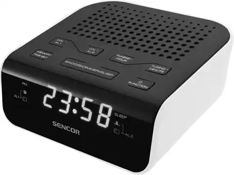 ⁨SRC 136 WH Alarm clock radio, LED display, prog. 20 FM stations⁩ at Wasserman.eu