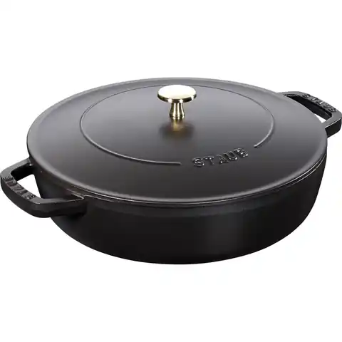 ⁨Deep frying pan with lid STAUB 28 cm 40511-472-0⁩ at Wasserman.eu