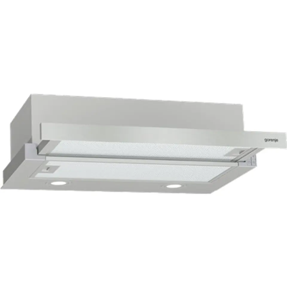 Gorenje Kaptur TH62E4X teleskopowy Klasa efektywności energetycznej C Szerokość 60 cm 450 m3/h Sterowanie mechaniczne LED Stal nierdzewna w sklepie Wasserman.eu