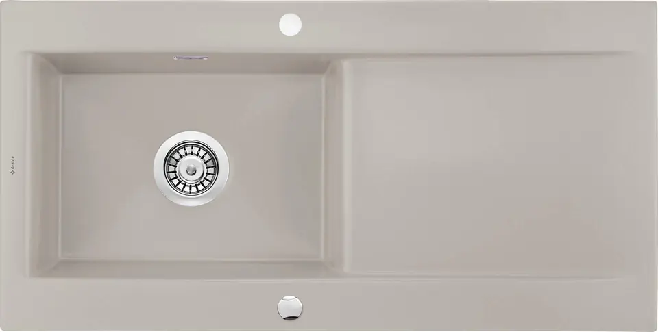1-bowl ceramic sink with drainer at Wasserman.eu