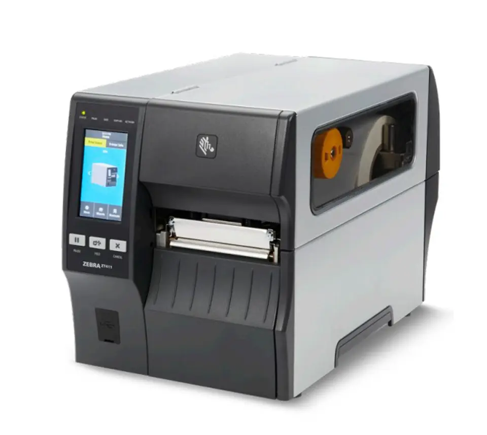 ⁨TT Printer ZT411; 4", 300 dpi, Euro and UK cord, Serial, USB, 10/100 Ethernet, BT 4.1/MFi, USB Host, On-metal, RFID UHF Encoder: ROW, E⁩ at Wasserman.eu