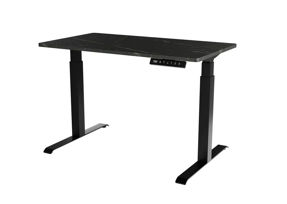 ⁨Desk with electric height adjustment MOON 121x67x72-120 black/san sebastian⁩ at Wasserman.eu