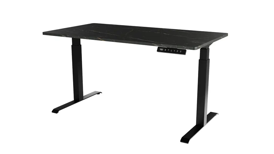 ⁨Desk with electric height adjustment MOON LONG 150x80x72-120 black/san sebastian⁩ at Wasserman.eu