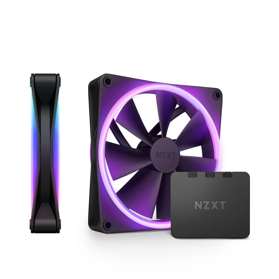 ⁨NZXT F140 RGB DUO, PWM, 140mm, 2 Pack - Black⁩ at Wasserman.eu