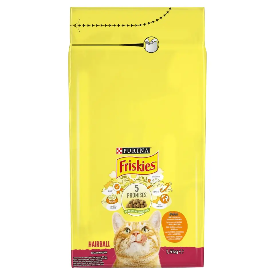 ⁨PURINA Friskies Hairball - dry cat food - 1,5kg⁩ at Wasserman.eu