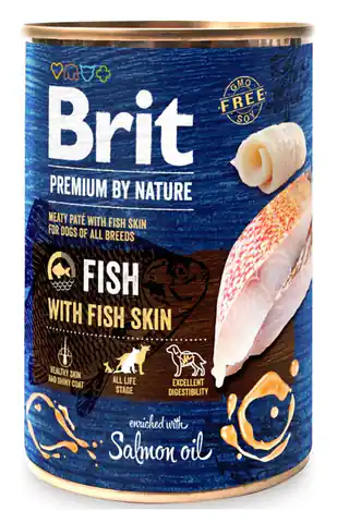 ⁨BRIT Premium by Nature Fish with fish skin - wet dog food - 400 g⁩ at Wasserman.eu