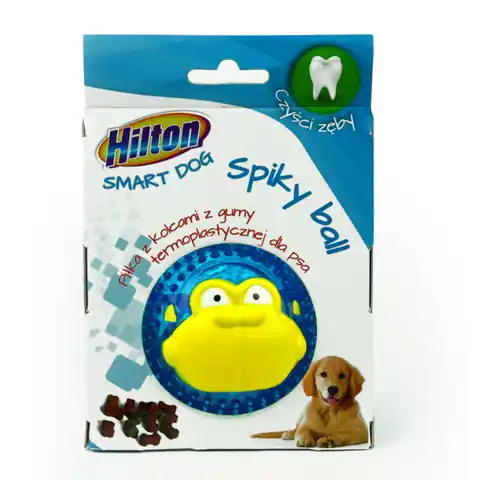 ⁨HILTON Dog Spiky Ball mix kolor piłka z kolcami  8cm dla psa⁩ w sklepie Wasserman.eu
