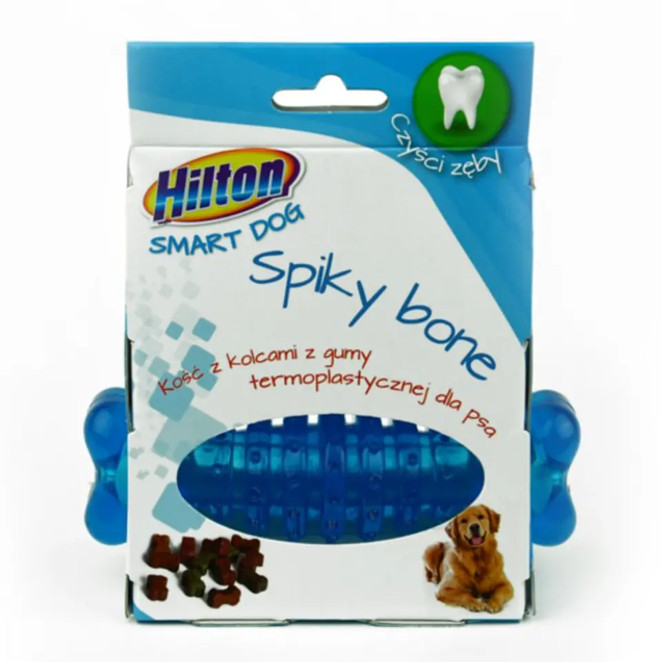 HILTON Dog Spiky Ball mix kolor Kość z kolcami 12cm dla psa w sklepie Wasserman.eu