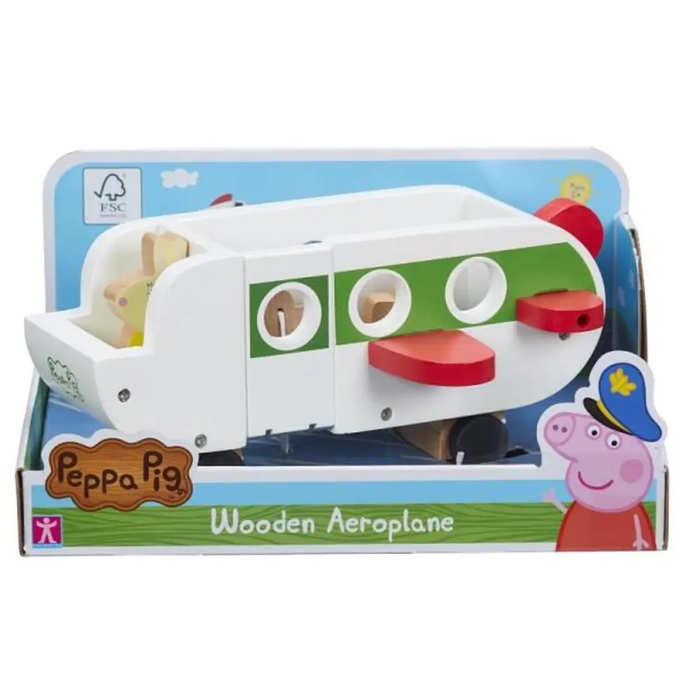 ⁨PROMO Peppa Pig - Wooden airplane with figurine 07211⁩ at Wasserman.eu