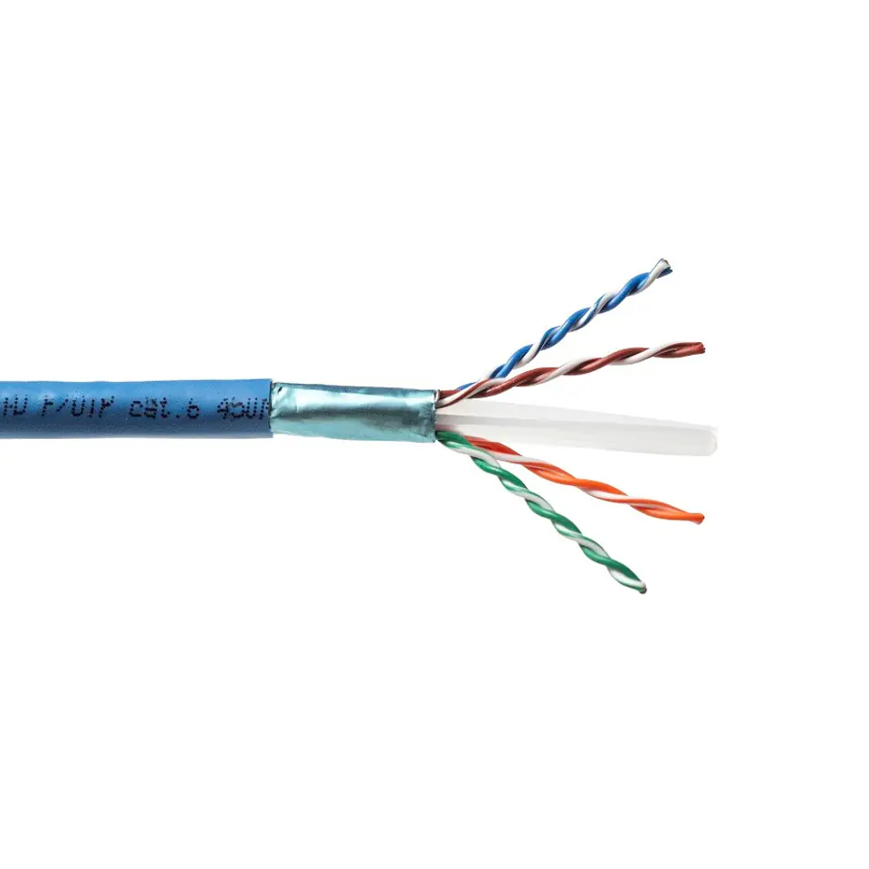 ⁨Emitter Net FTP (F/UTP) Cat.6 450MHz Cable, 4x2x23AWG Wire, PVC⁩ at Wasserman.eu