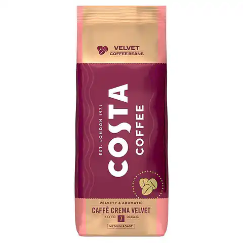 ⁨Costa Coffee Crema Velvet kawa ziarnista 1kg⁩ w sklepie Wasserman.eu