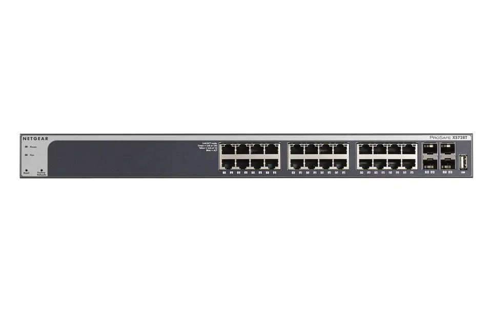 ⁨NETGEAR XS728T Zarządzany L2+/L3 10G Ethernet (100/1000/10000) Czarny⁩ w sklepie Wasserman.eu