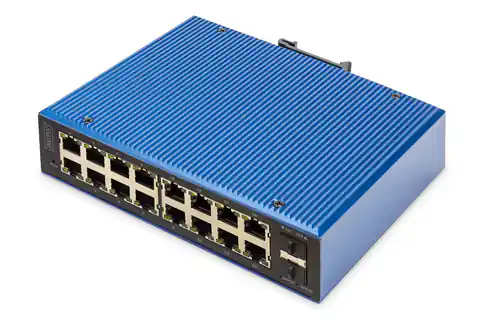 ⁨Industrial 16+2-Port Gigabit L2 managed Ethernet POE Switch 16 x GE RJ45+2 SFP Port,IEEE802.3at(30W)⁩ w sklepie Wasserman.eu