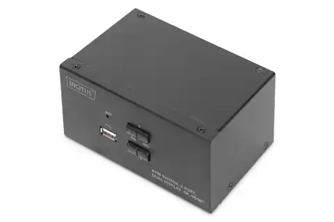 ⁨Przełącznik KVM, 2 portowy, 4K 30Hz, 4xHDMI IN (2x2), 2xHDMI OUT, 2xUSB A, 2x Audio IN&OUT⁩ w sklepie Wasserman.eu