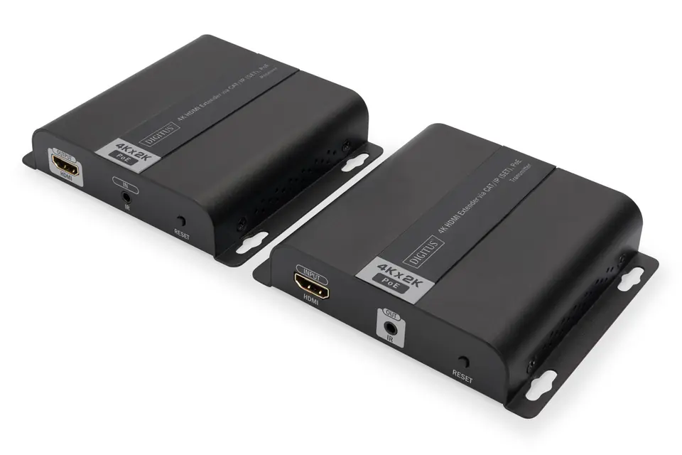 ⁨HDMI IP/Cat.5/6/7 Extender 120m 4K 30Hz UHD PoEHDCP 1.4 IR Audio (Set)⁩ at Wasserman.eu