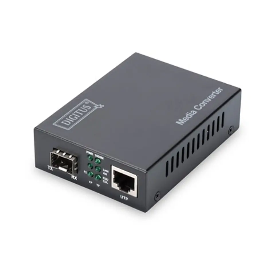 ⁨Media konwerter RJ45 10/100/1000Base-T na SFP 1000Base-SX/LX (bez modułu SFP)⁩ w sklepie Wasserman.eu