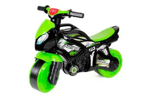 ⁨Motocykl jeździk zielono-czarny TechnoK 5774⁩ w sklepie Wasserman.eu