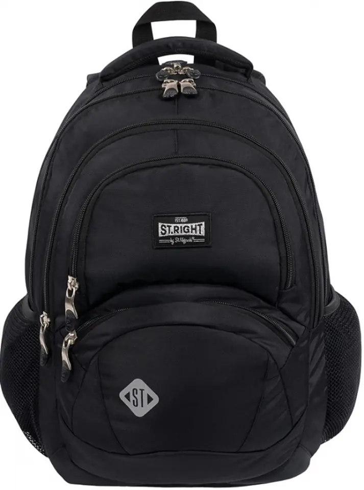 ⁨4-compartment backpack ST. RIGHT BP-05 Black Vintage⁩ at Wasserman.eu