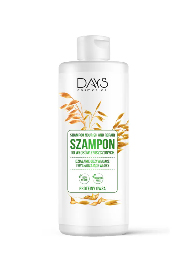 ⁨DAYS COSMETICS Szampon do włosów z proteinami owsa⁩ w sklepie Wasserman.eu