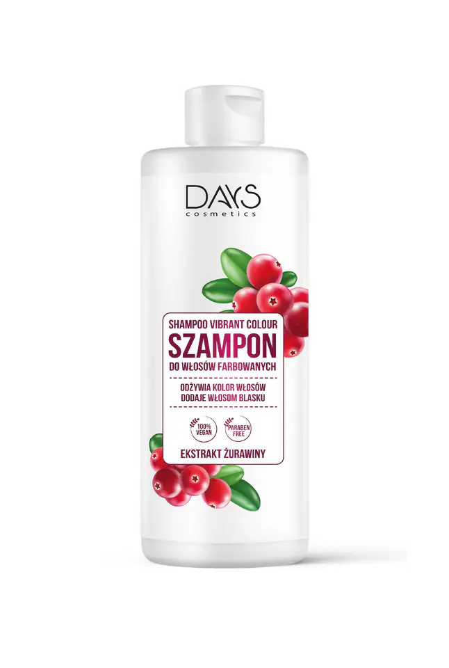 ⁨DAYS COSMETICS Szampon do włosów z extaktem z żurawiny⁩ w sklepie Wasserman.eu