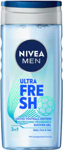 ⁨NIVEA MEN Żel pod prysznic 3w1 Ultra Fresh 250 ml - wersja limitowana⁩ w sklepie Wasserman.eu