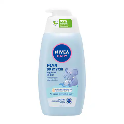 ⁨NIVEA BABY Płyn d/mycia łagodny 450ml   80545⁩ w sklepie Wasserman.eu