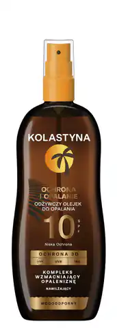 ⁨KOLASTYNA Odżywczy Olejek do opalania - Ochrona i Opalanie SPF10  150ml⁩ w sklepie Wasserman.eu
