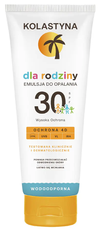 ⁨KOLASTYNA Emulsja do opalania Dla Rodziny - SPF30  250ml⁩ w sklepie Wasserman.eu