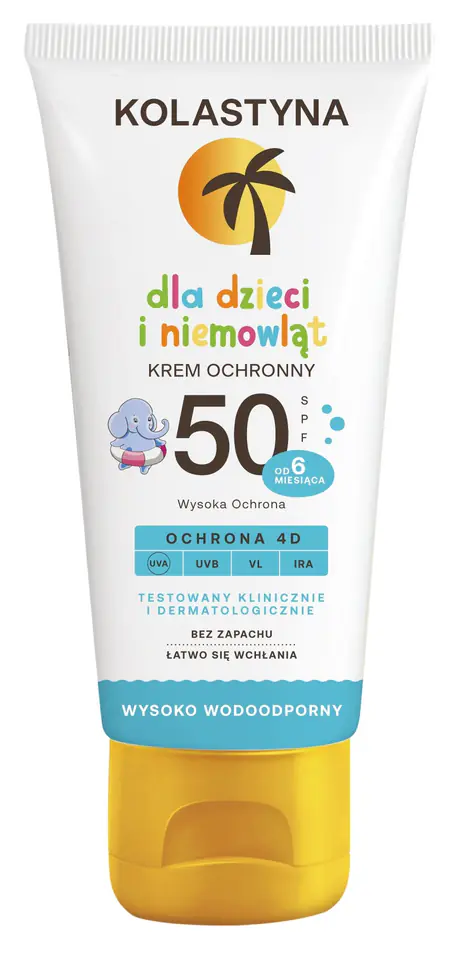 ⁨KOLASTYNA Krem ochronny dla dzieci i niemowląt SPF50  75ml⁩ w sklepie Wasserman.eu