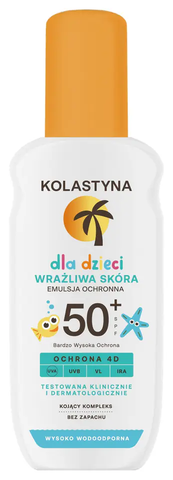 ⁨KOLASTYNA Emulsja ochronna dla dzieci - Wrażliwa Skóra SPF50+  150ml⁩ w sklepie Wasserman.eu