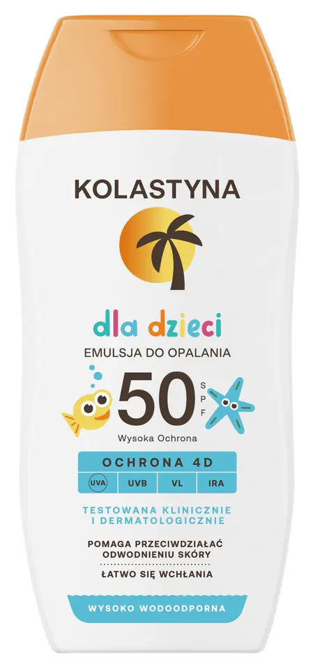 ⁨KOLASTYNA Emulsja do opalania dla dzieci SPF50  150ml⁩ w sklepie Wasserman.eu